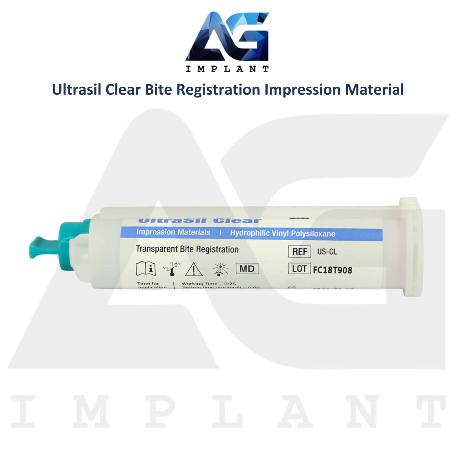 Dental Ultrasil Clear Bite Registration Impression Material 50ml Cartridge