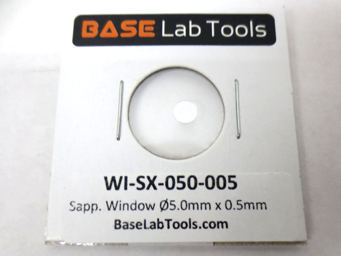 Base Lab Tools WI-SX-050-005 Sapphire Optical Window – Ø5.0mm x 0.5mm Uncoated