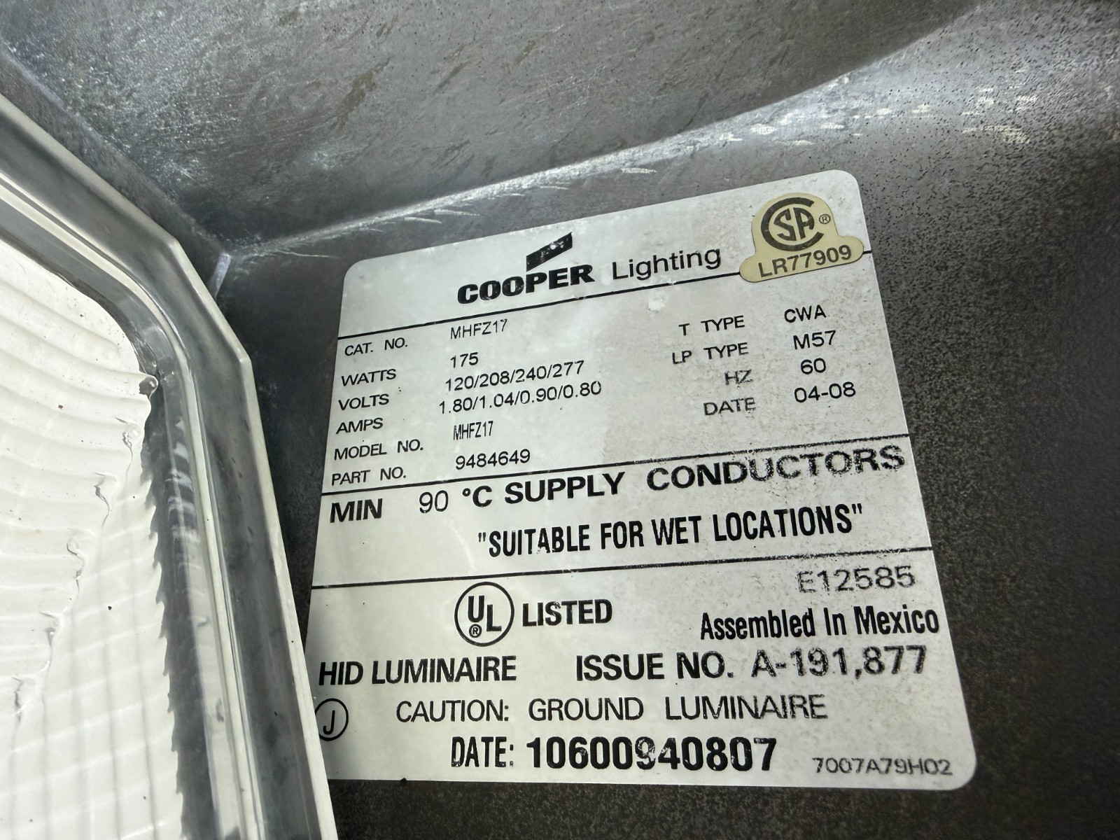 👀MAGNALUX 120W LED SEMI-CUTOFF WALL PACK HOUSING LIGHT VPL-WPA-120WAN-5