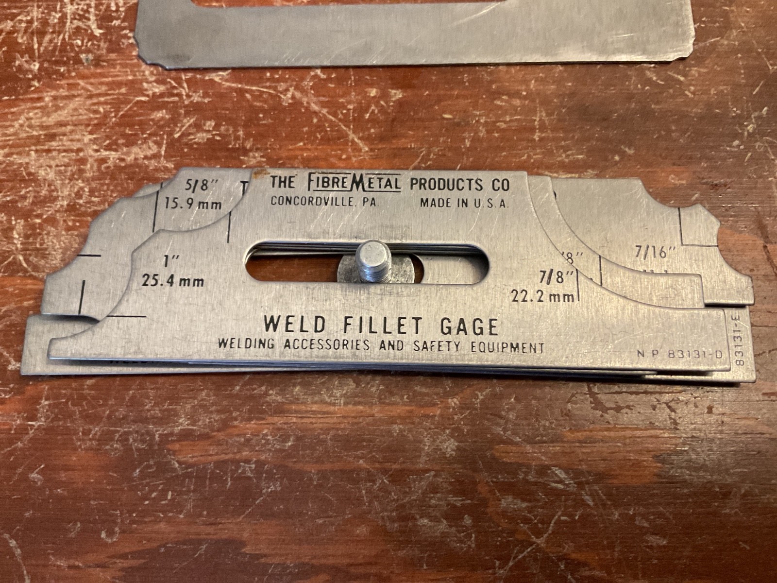 The Fibre Metal Products Co Weld Fillet Gage 7pc Welding Gauge – Made in USA