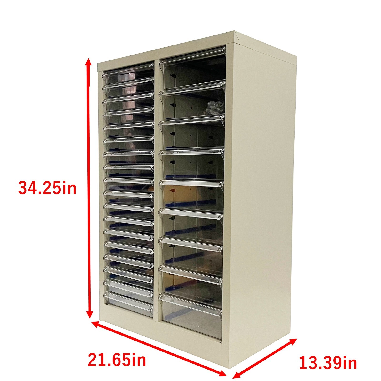 27 Drawers File Cabinet Office Storage Organizer Cabinet Medium+Large Drawer