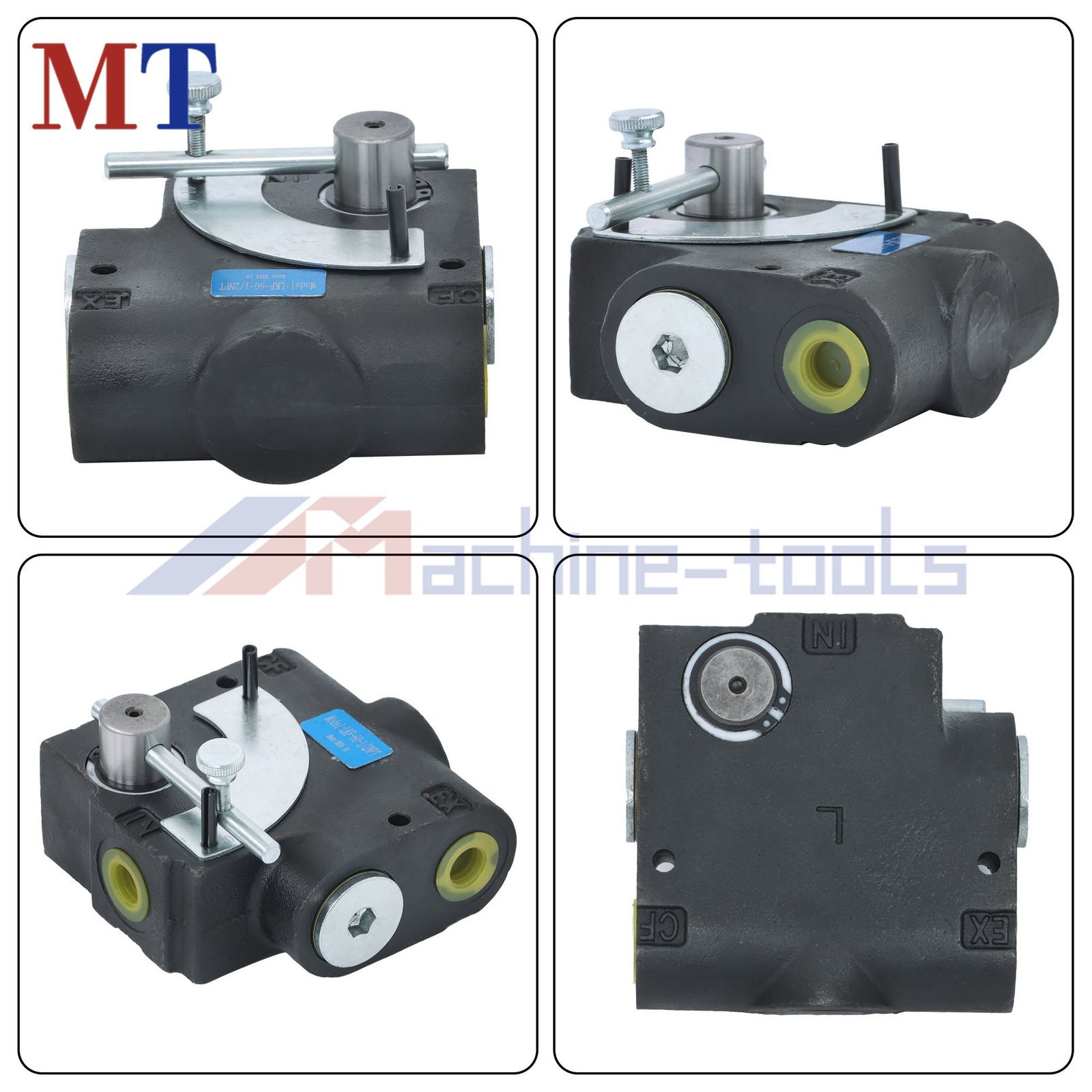 1/2”NPT FC51 Side-Port Hydraulic Adjustable Variable Flow Control Valve 0-30 GPM