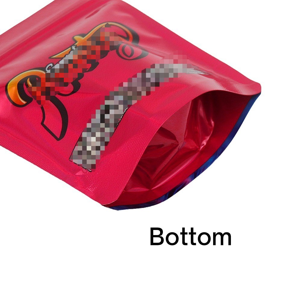100pcs Foil Food Mylar Bags Smell Proof Resealable 3.5g Zip Seal Stand Up Pouch