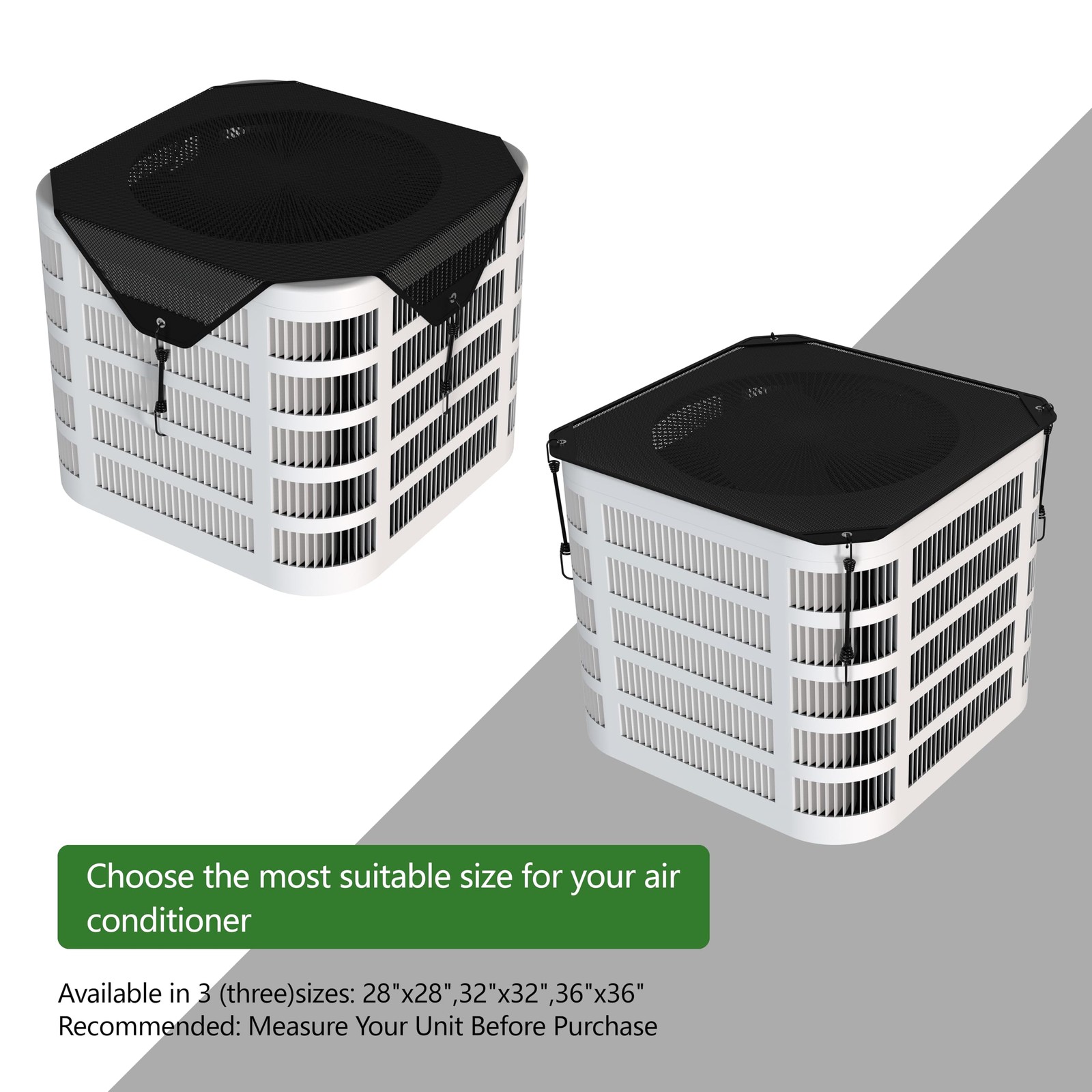 Central Air Conditioner Covers for Outside, 36×36 AC Unit inches, Black