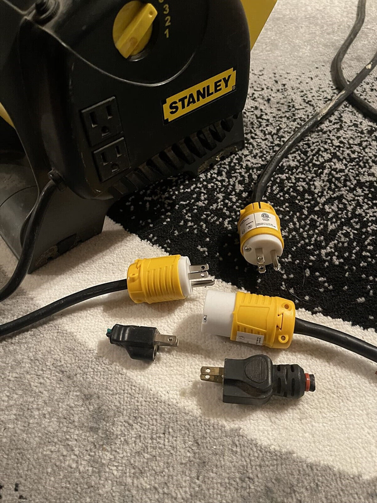 Male & Female Extension Cord End Plugs 15Amp 125V Electrical Connectors 3 Wires