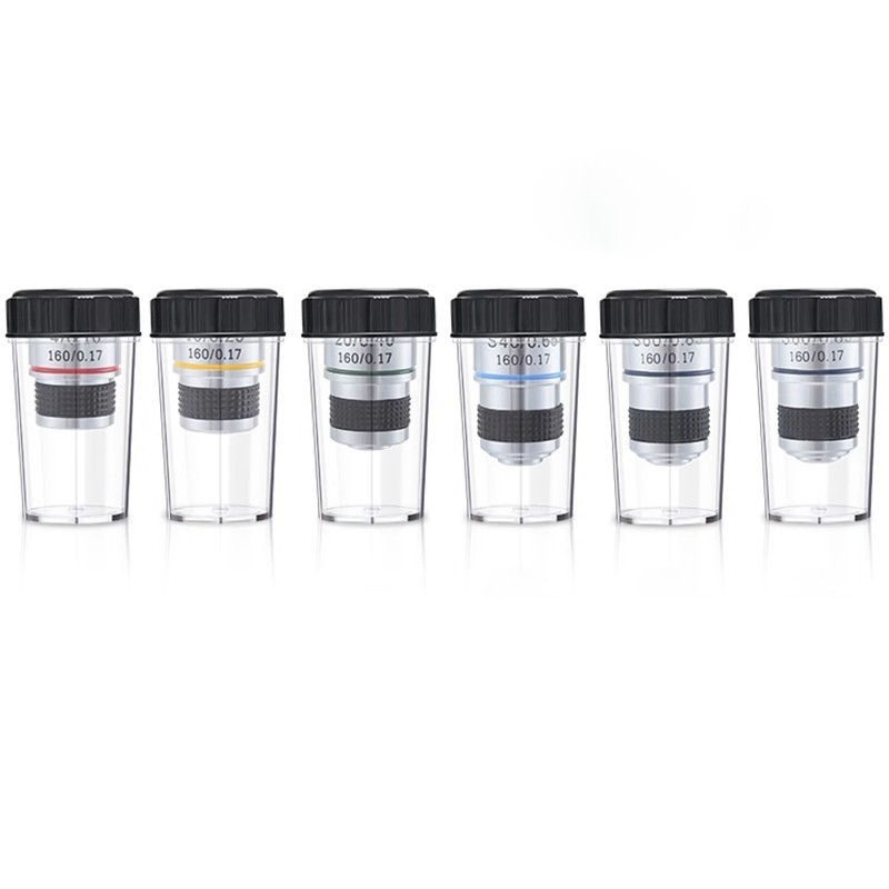 4X 10X 20X 40X 100X Achromatic Objective Lens for Biological Microscope 185mm
