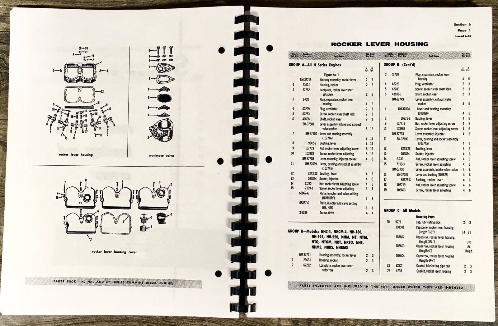 Cummins NHHHTC-335 NTC-350 NTCE-350 NTCC-350 Engines Service Manual Parts Set