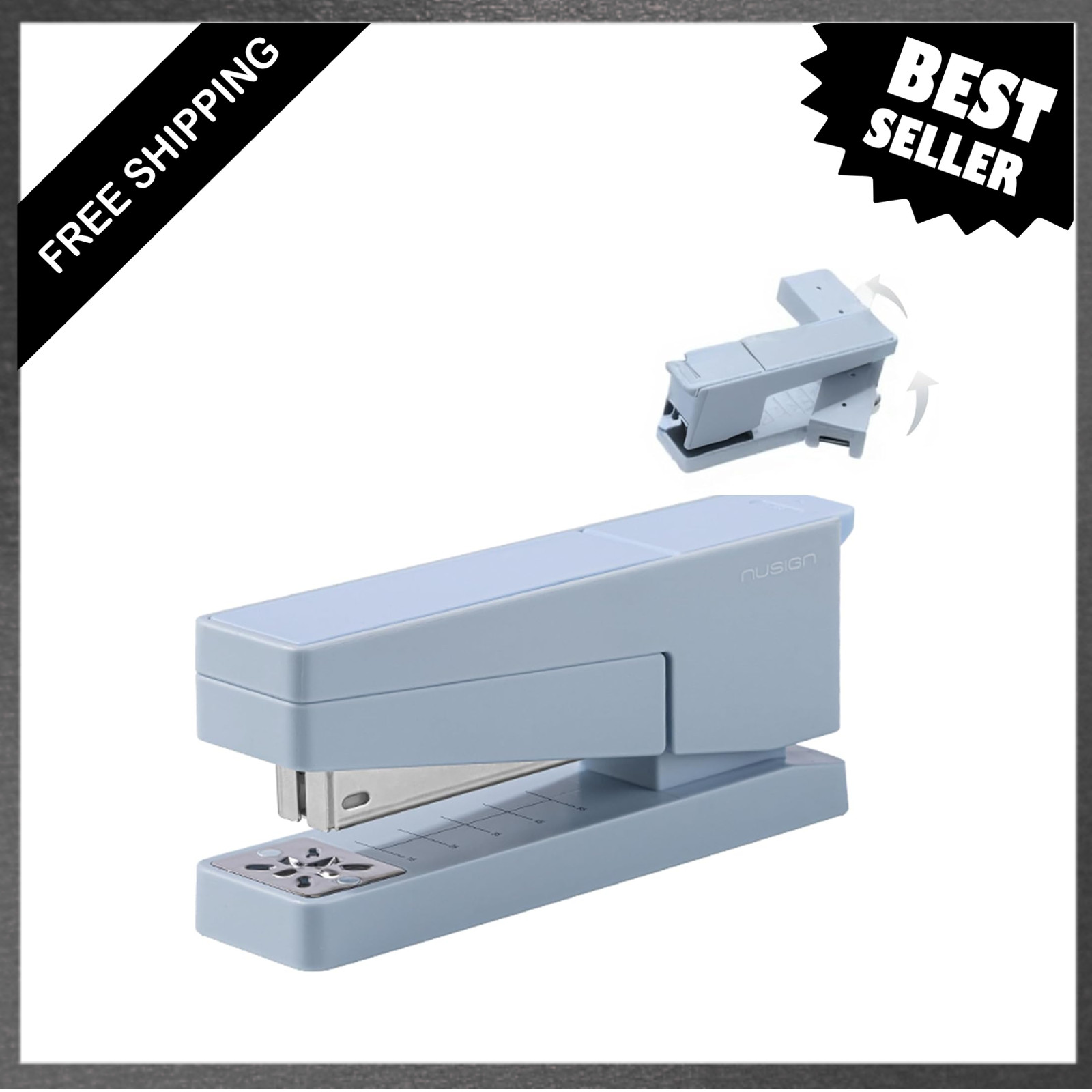 Desk Stapler 360 Degree Rotating Swing-Arm Heavy Duty Metal 25 Sheet Capacity