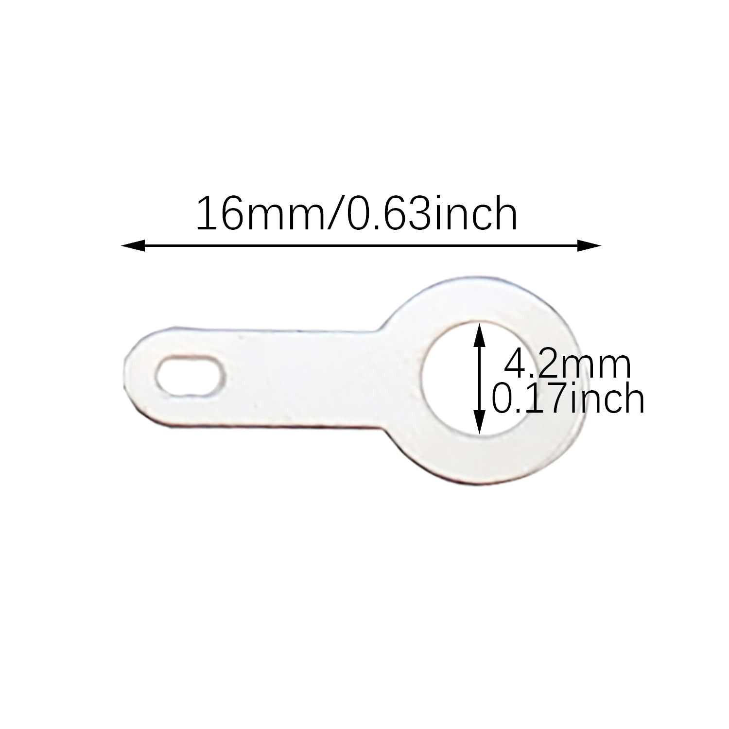 Title 200PCS Single Head Solder Terminal, Silver Copper Solder Lug