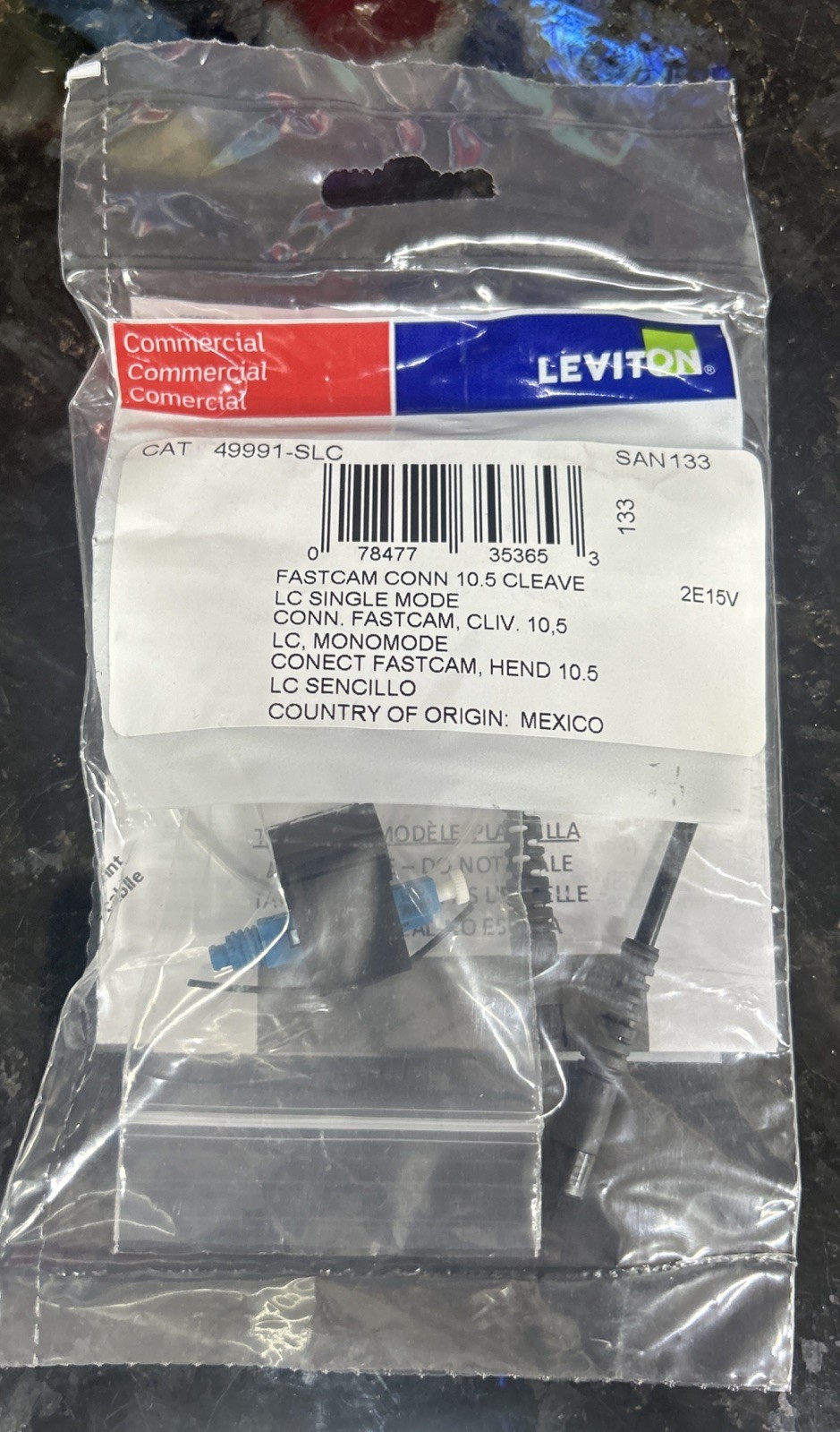 Leviton 49991-SLC FastCam LC Pre-Polished LC SM Adapter Connection