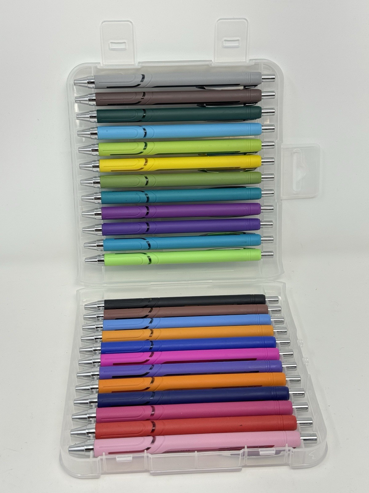 Pen+Gear Retractable Gel Pens 1.0mm Assorted Ink 24 count w/Plastic Case