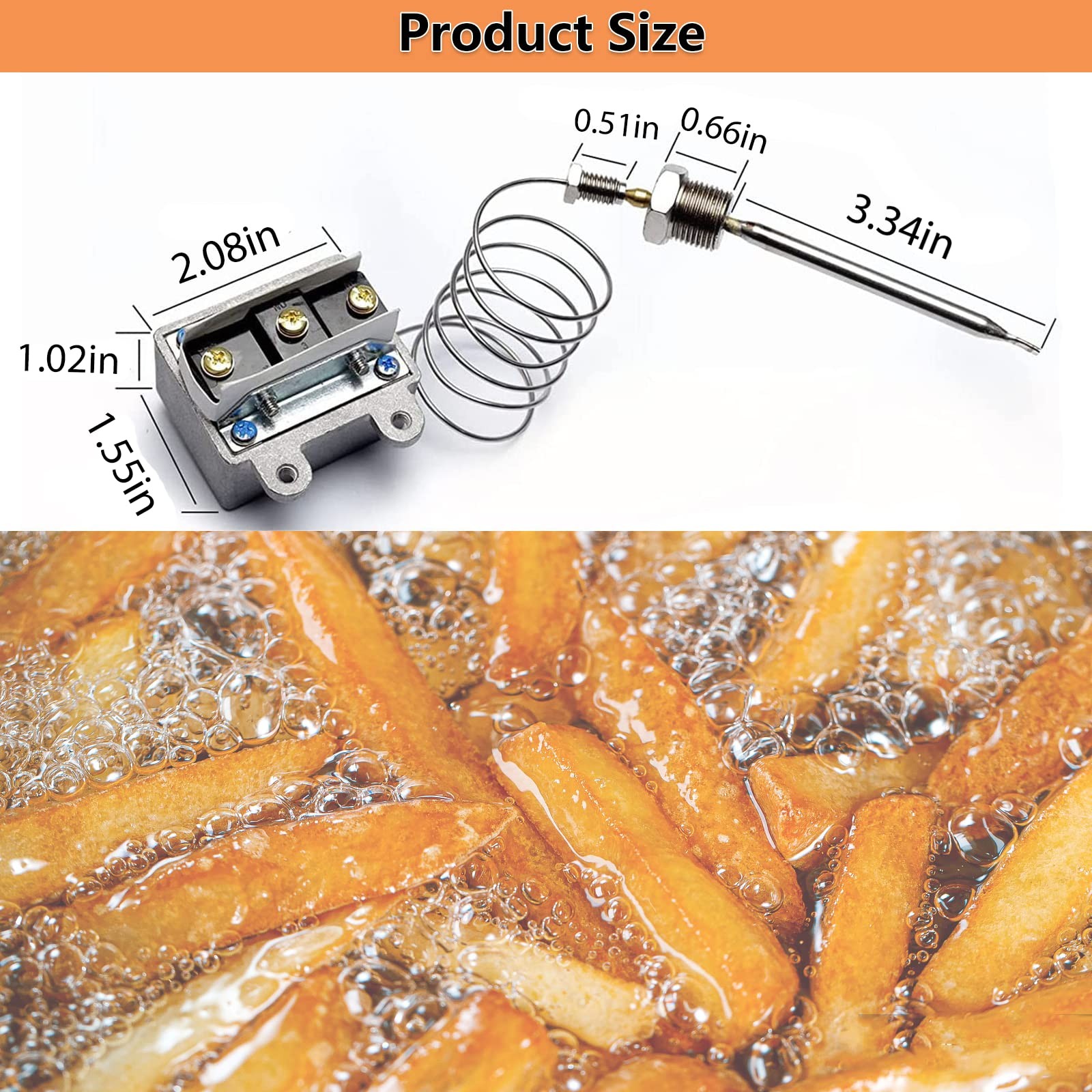 [Upgraded]1177 high limit thermostat fryer switch for Fryer 3/8″ Mpt Stuff Bo…