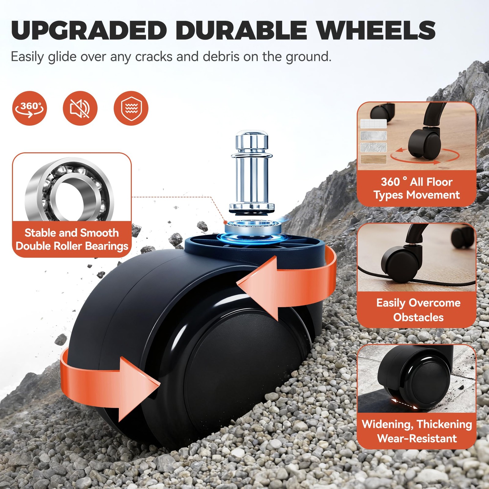 Shop Stool with Wheels for Garage, Mechanics Rolling Chair with Backrest, Adjust