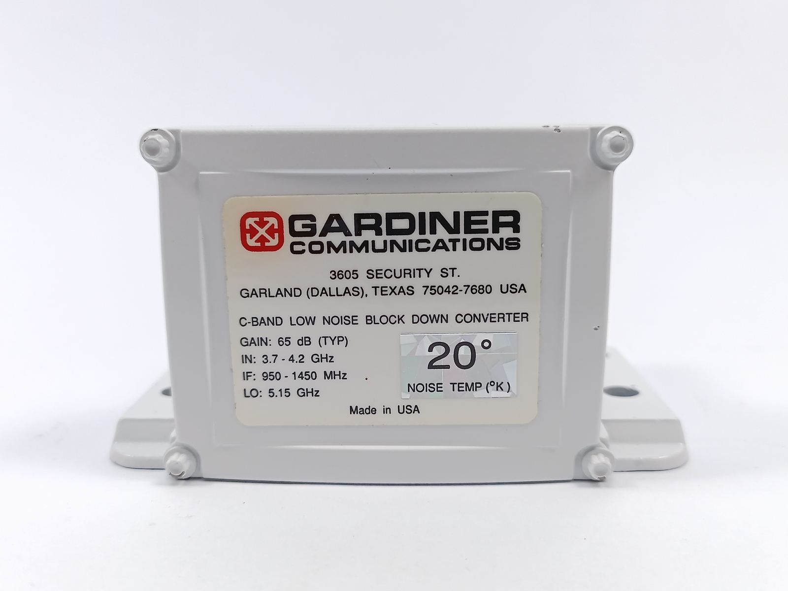 Gardiner 65 dB C-Band Low Noise Block Down Converter