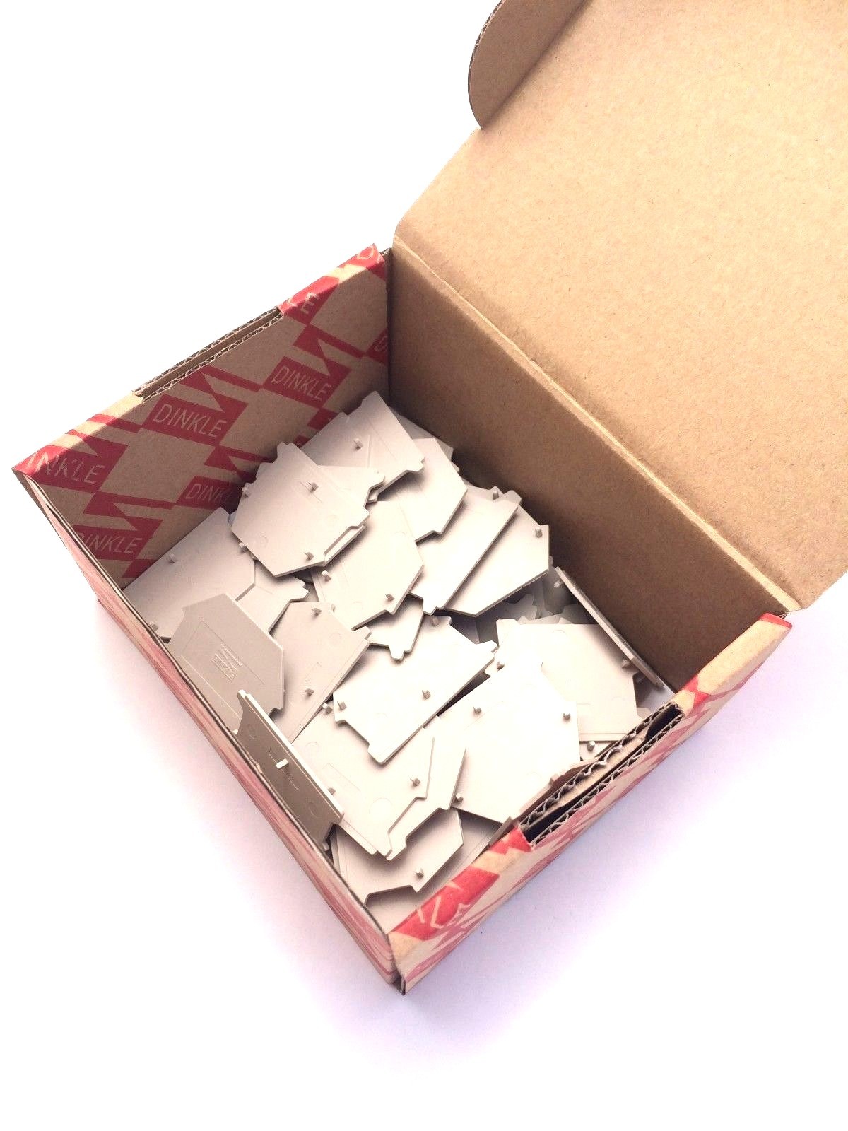 DIN Rail Terminal Block End Covers 50 Quantity Dinkle DK4NC for DK2.5N and DK4N