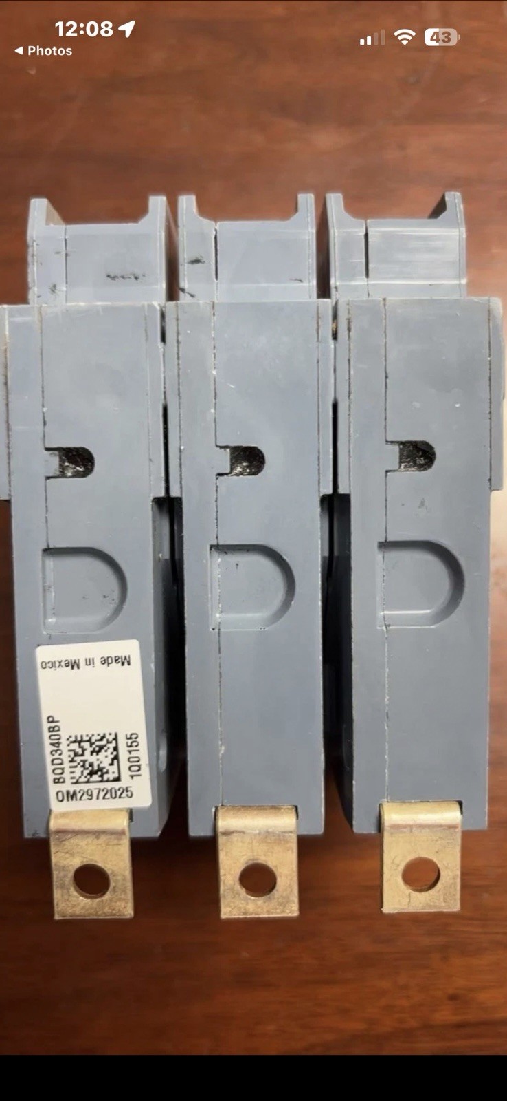 Siemens BQD340 40A 3-Pole Circuit Breaker 480Y/277V Trip Indicator