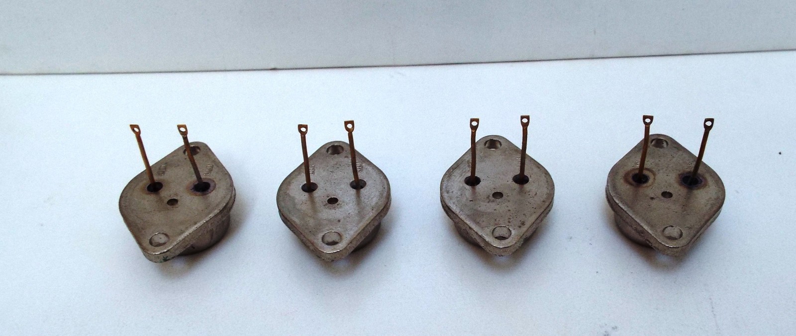Four NOS Delco GM 2N553 PNP Germanium Transistors TO-3 Package