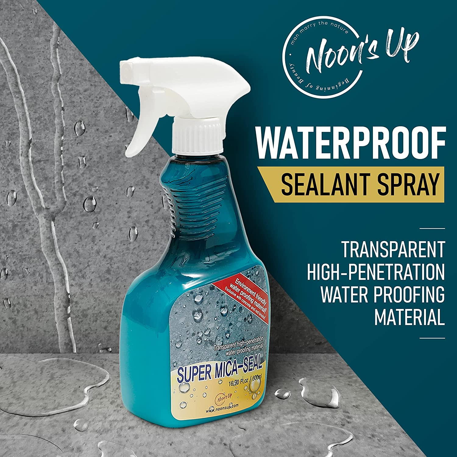 Super Mica-Seal Waterproof Spray | Greatly Penetrating Concrete Sealer Outdoor W
