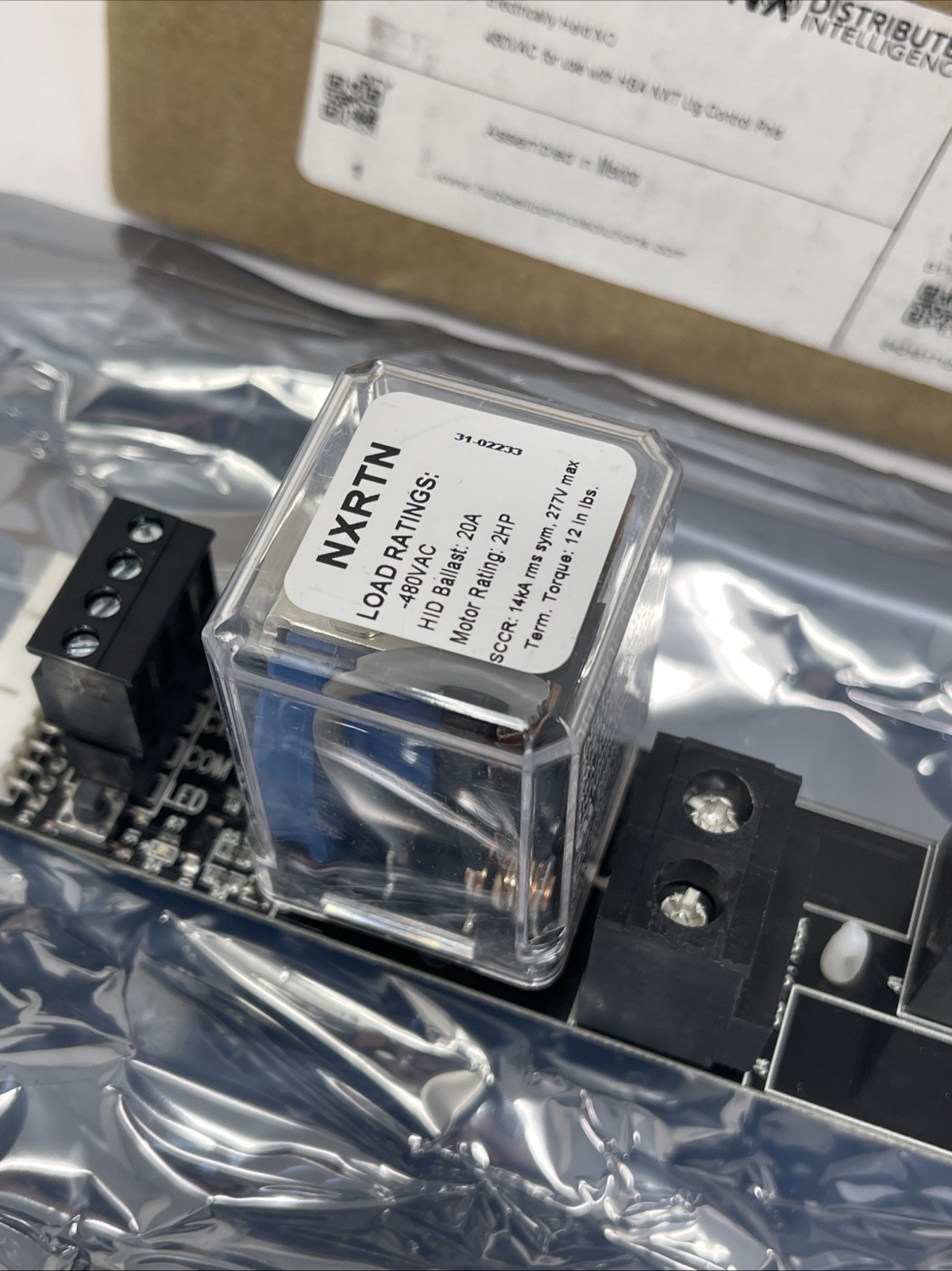Hubbell NX NXR-TN NXT Relay, 20A/2P Electrically Held for HBA NXT Control Panels