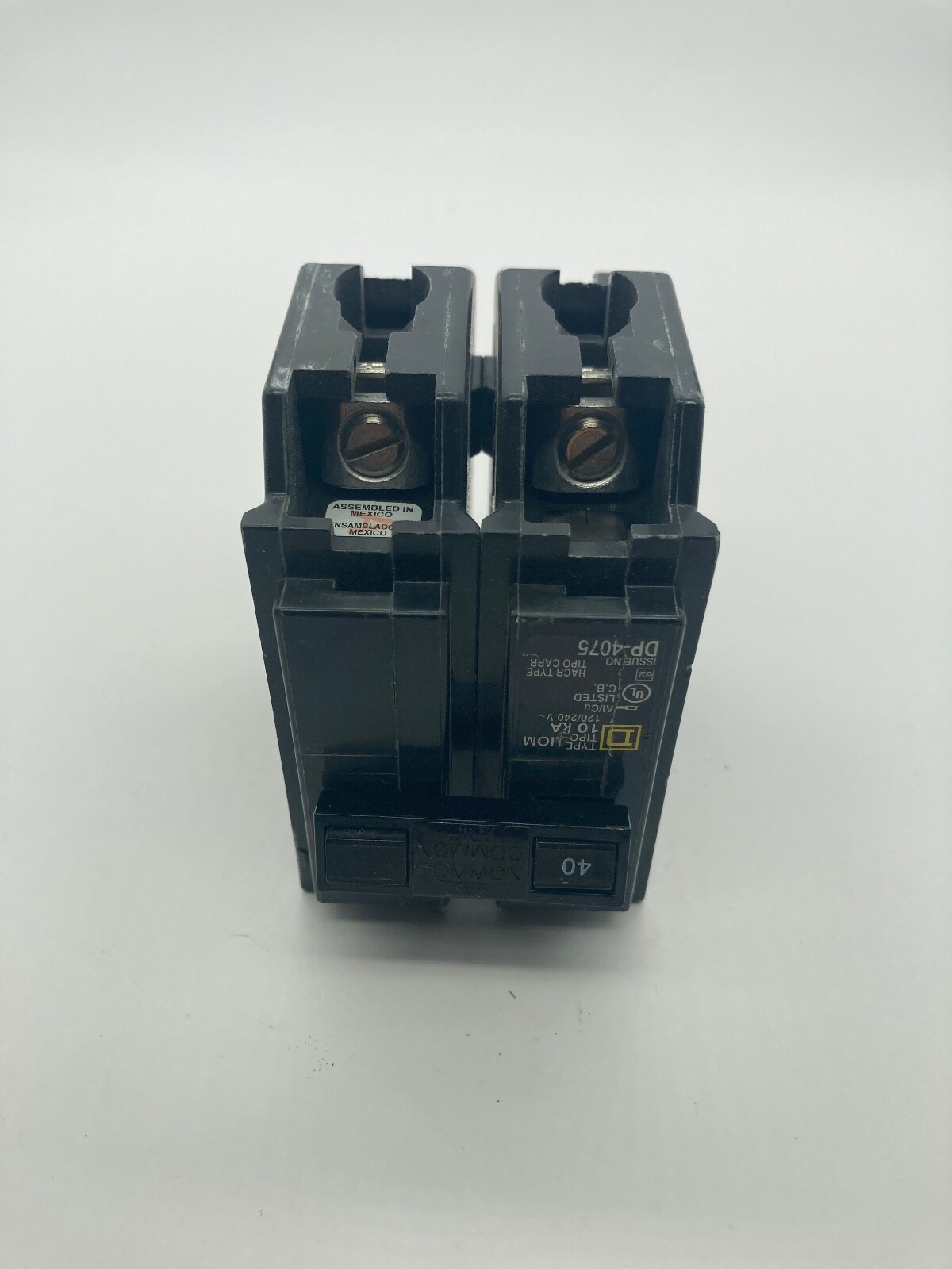 Homeline HOM240 2 Pole 40 Amp 120 240VAC Type HOM Plug In Circuit Breaker No Box