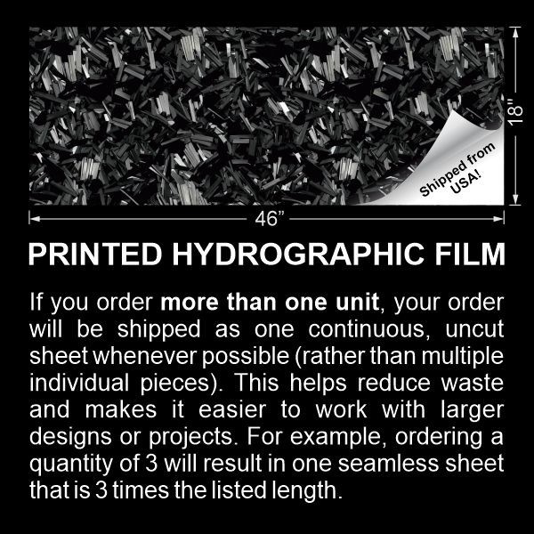 Forged Carbon Fiber 66 – 18″x46″ Hydrographic Film Hydro Dipping