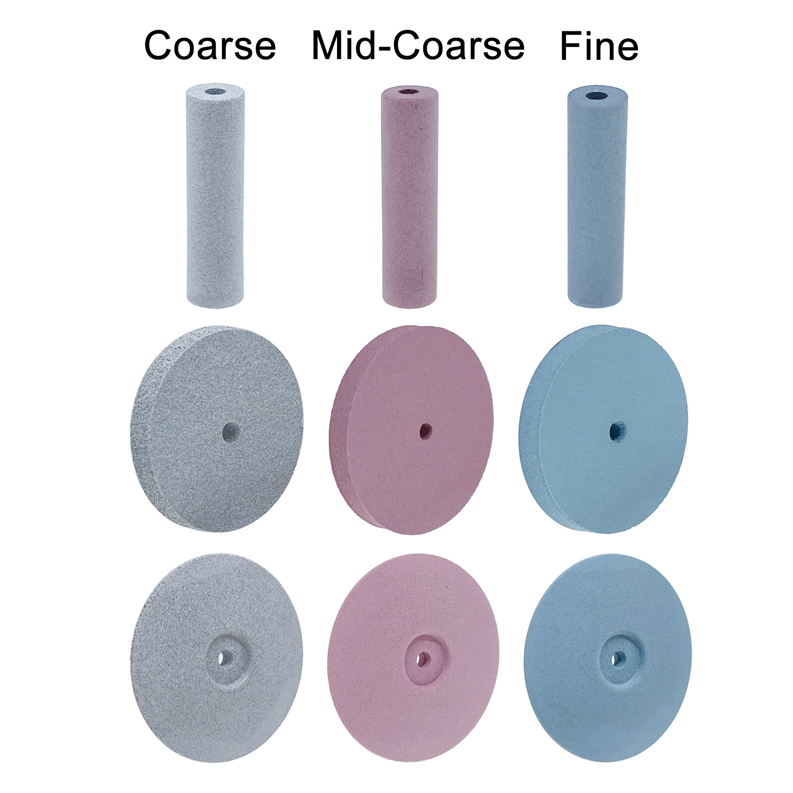 Dental Lab Rubber Polishing Wheels Burs Silicone Polishers, 2.35mm Rotary Tool