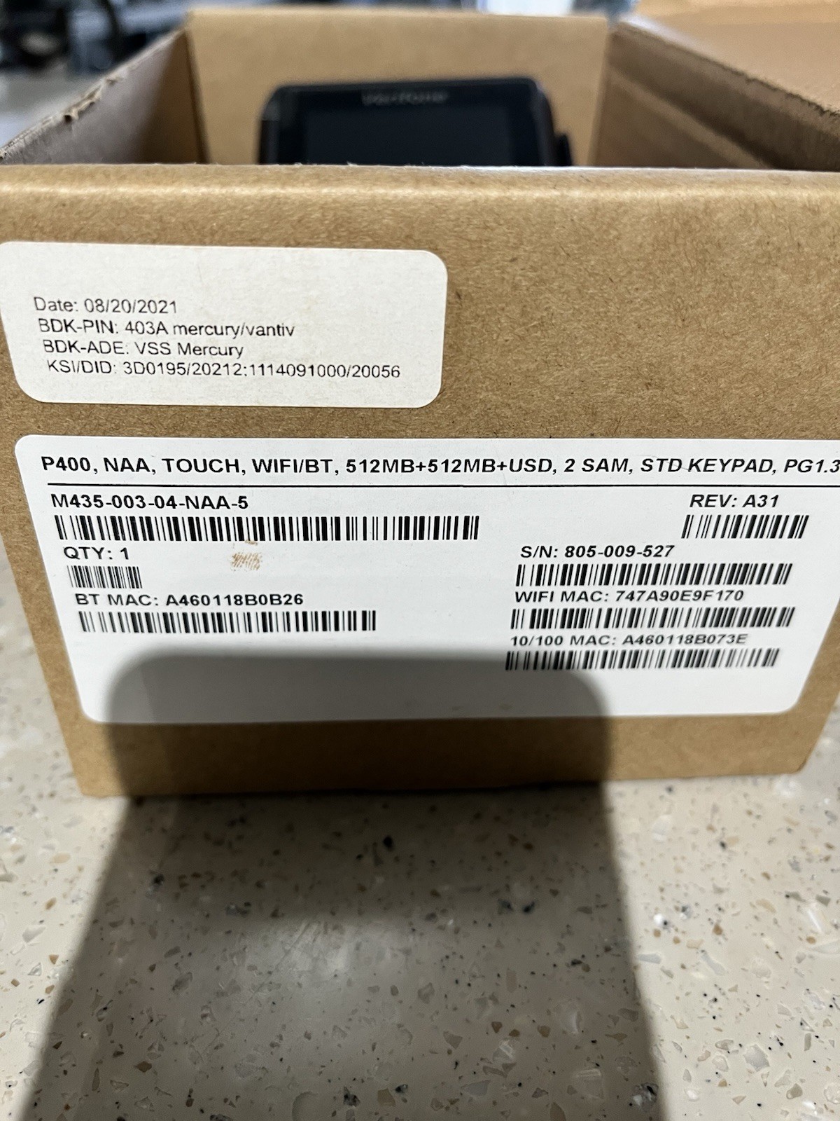 Verifone Engage P400 Plus Pinpad M435-303-14-NAA-5, Magnetic, Smart, NFC Reader
