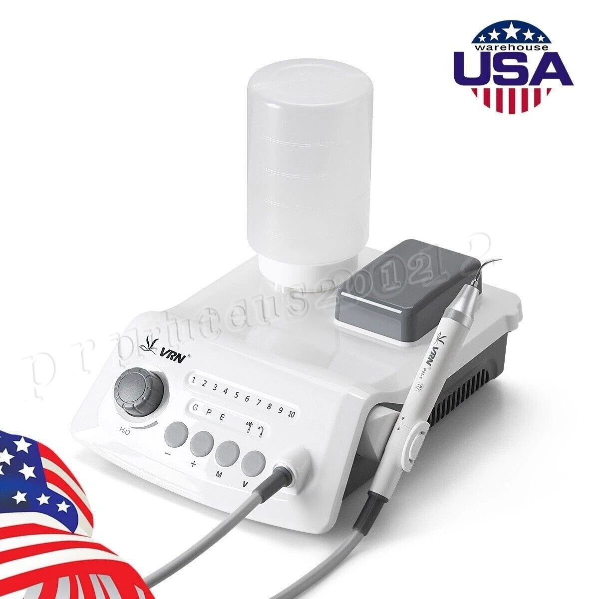 Dental 3 Way Air Water Syringe Triple Spray Handpiece with 2 Nozzles Tips Tubes