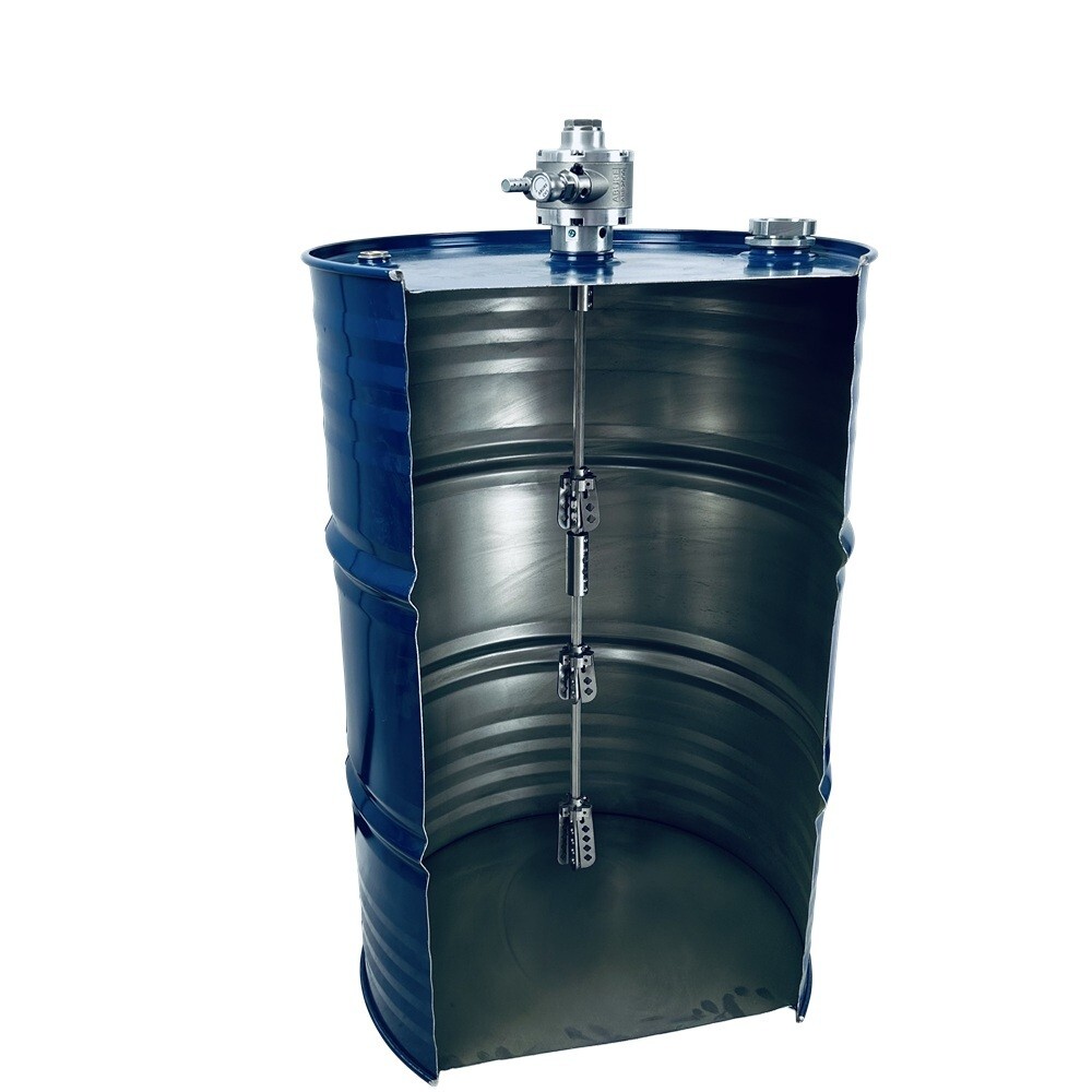 ABURE M1 Air Powered 55 Gallon Drum Mixer, Air Driven Expanding Blade Agitator