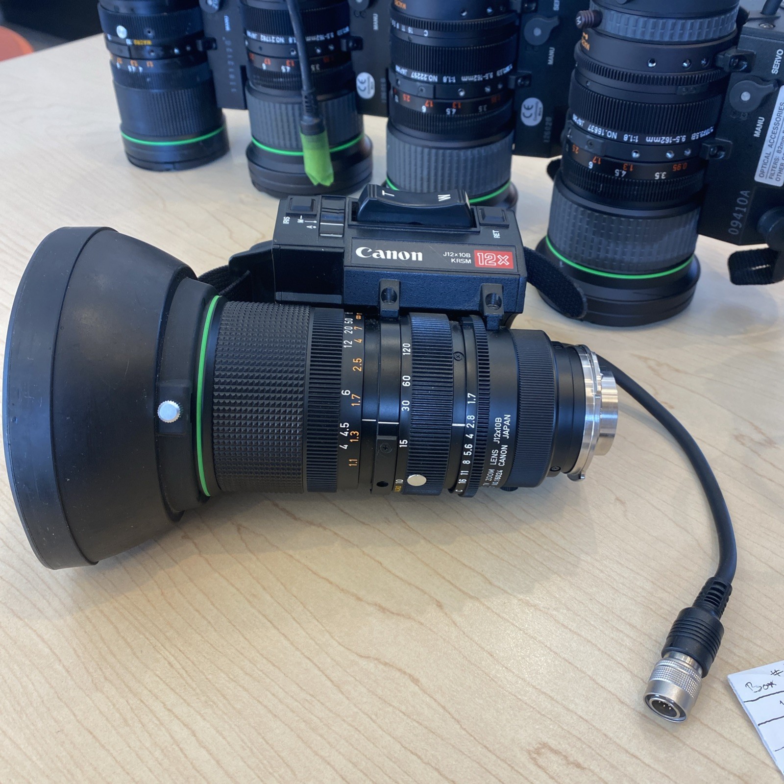 Canon Macro TV Zoom Lens J12X10B 10-120Mm 1:1.7 Servo J12x10B KRSM 12x Bx#1 L#23