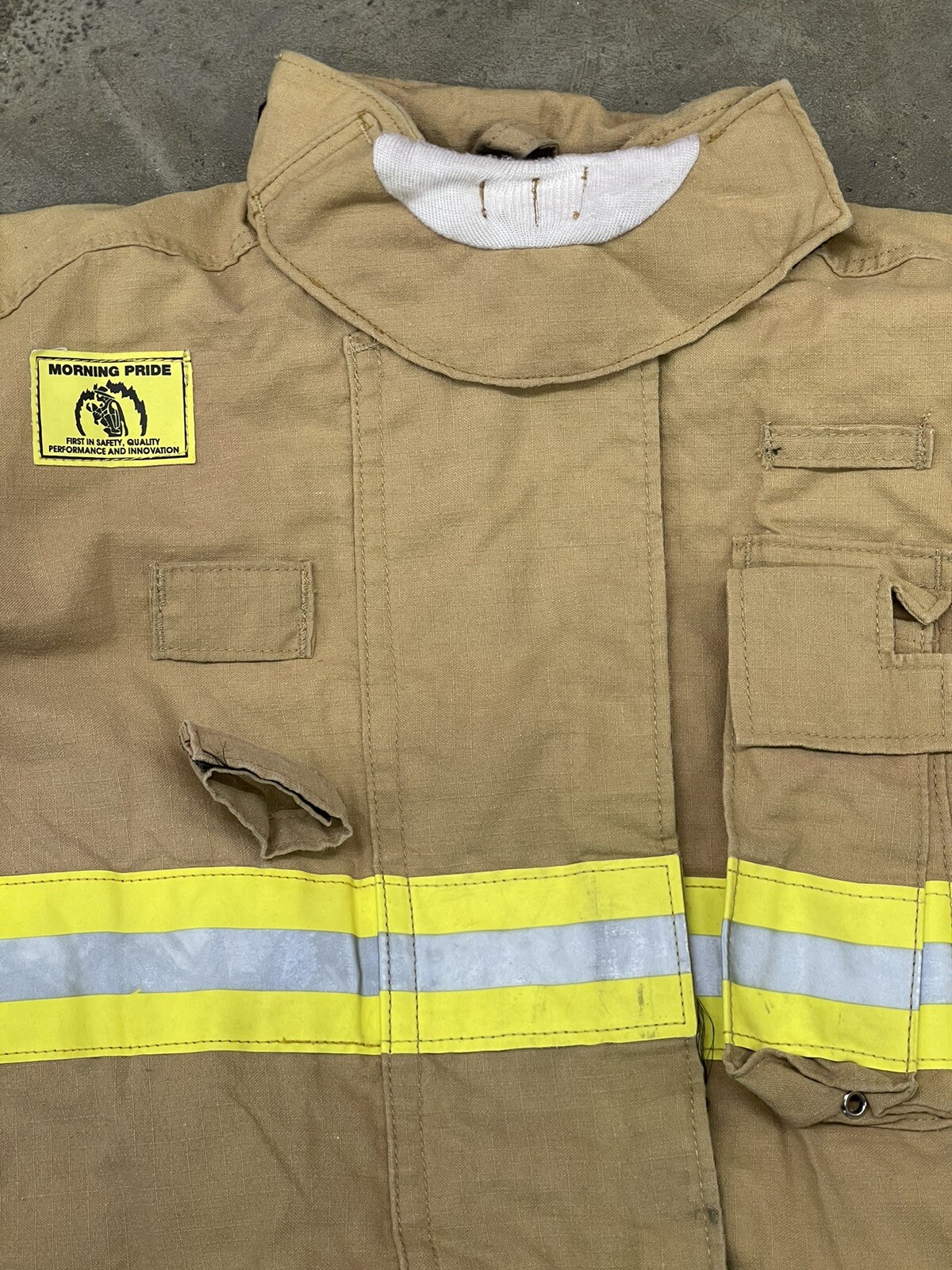 MORNING PRIDE Structural 1971 Jacket Turnout Bunker Gear Coat 44 x 30/36 x 35.0