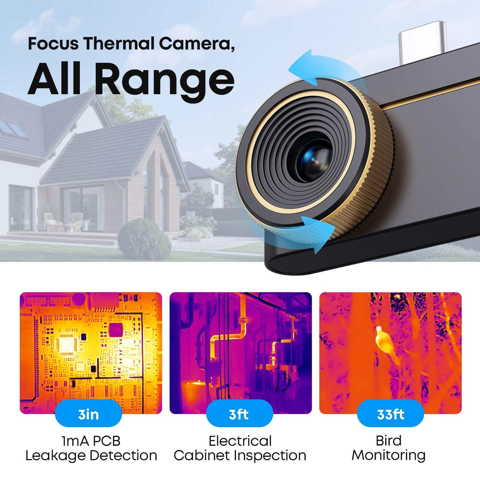 Thermal Master P3 Thermal Camera for iPhone Android | 512×384 IR | PCB HVAC