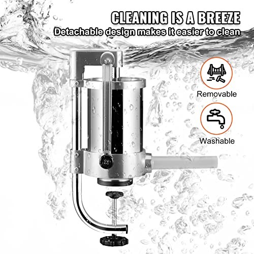 VEVOR SAUSAGE STUFFER, 2.5LBS/1.5L CAPACITY, STAINLESS STEEL VERTICAL STUFFER