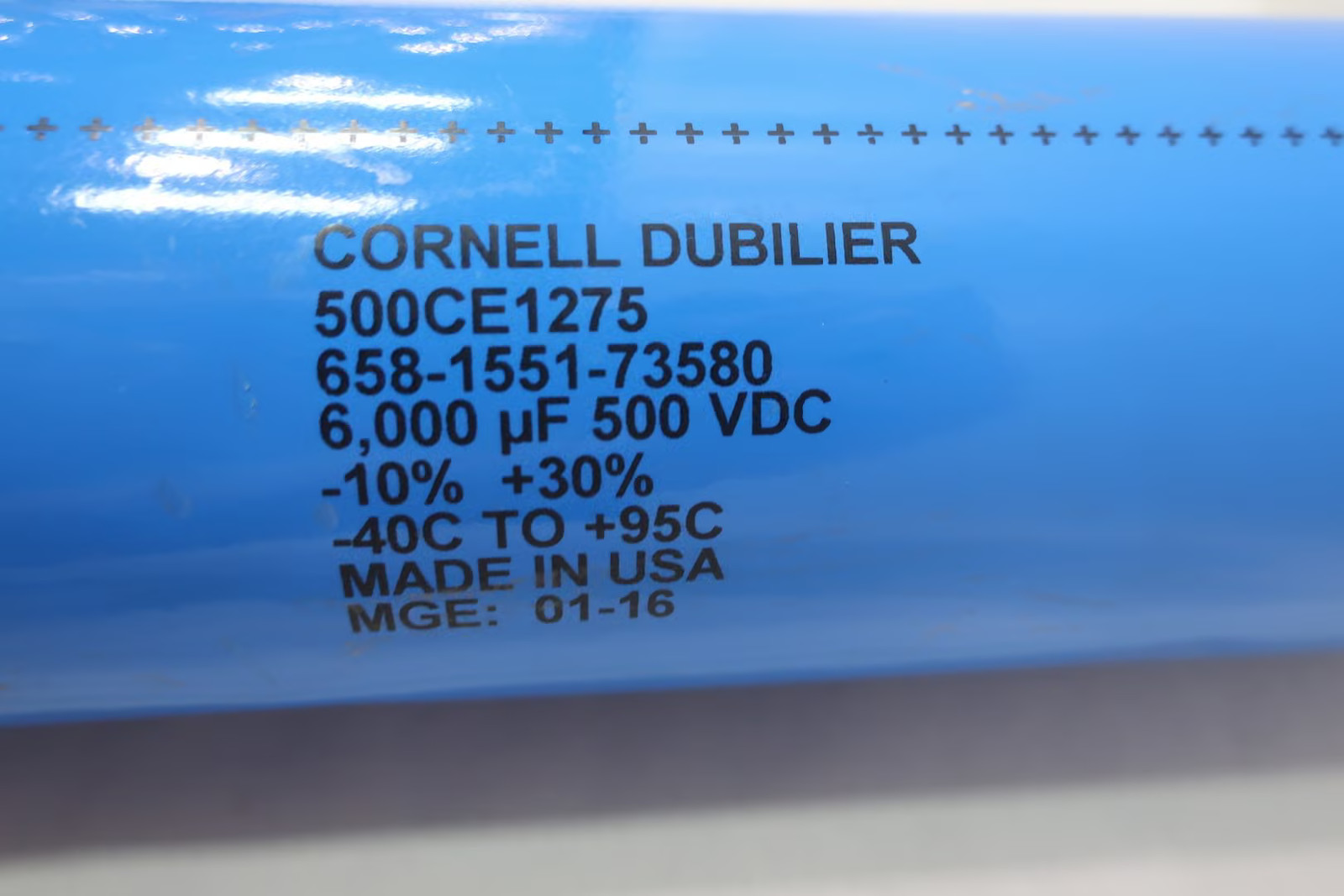 Cornell Dubilier 500CE1275 Capacitor 6000uf 500v-dc