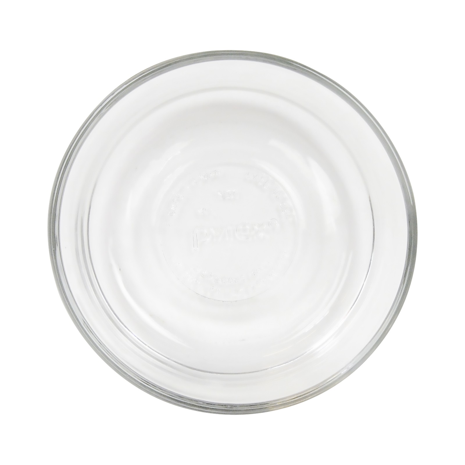 Pyrex (2) 7200 Round Storage Glass Bowls & (2) 7200-PC Poppy Red Plastic Lids
