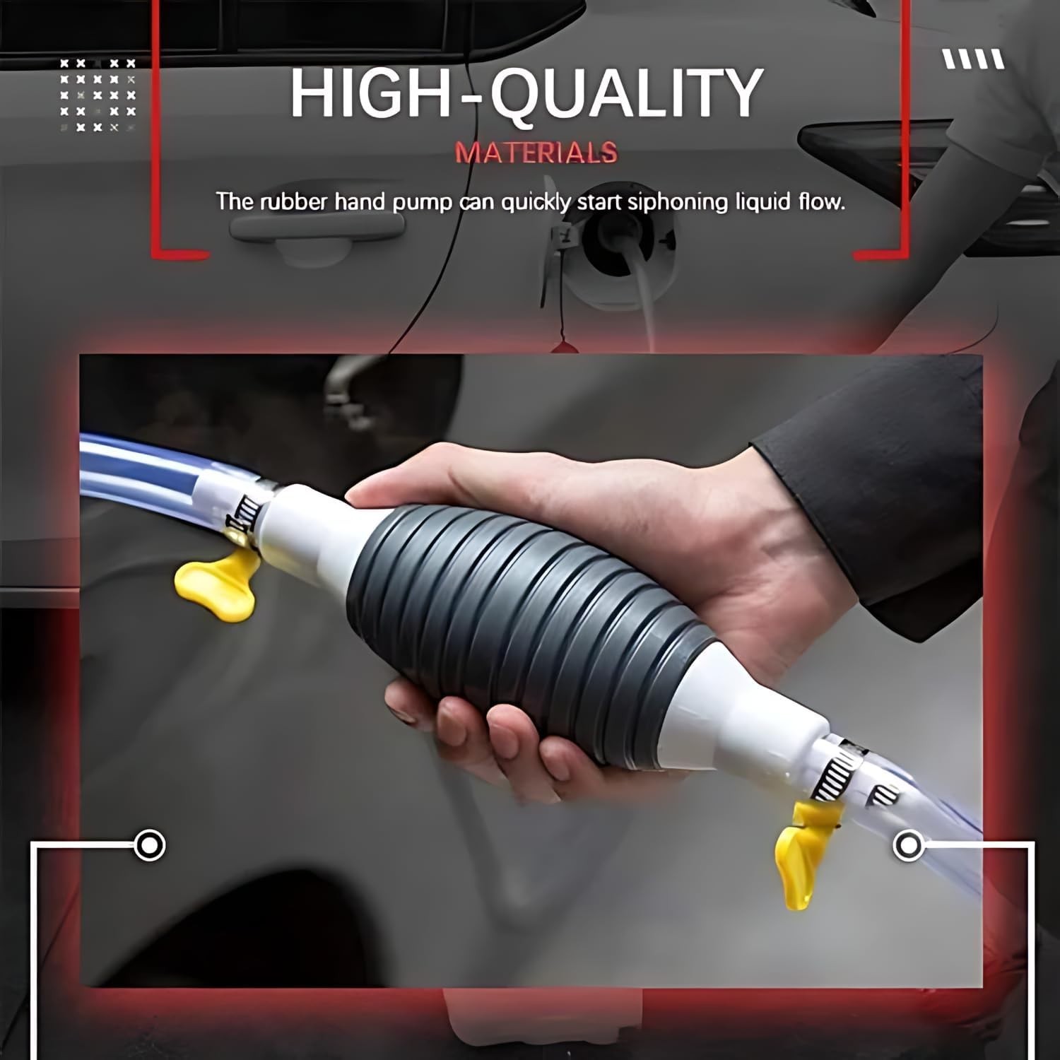 Portable Siphon Hand Pump Manual Car Fuel Transfer Pump for Gas Gasoline Petrol