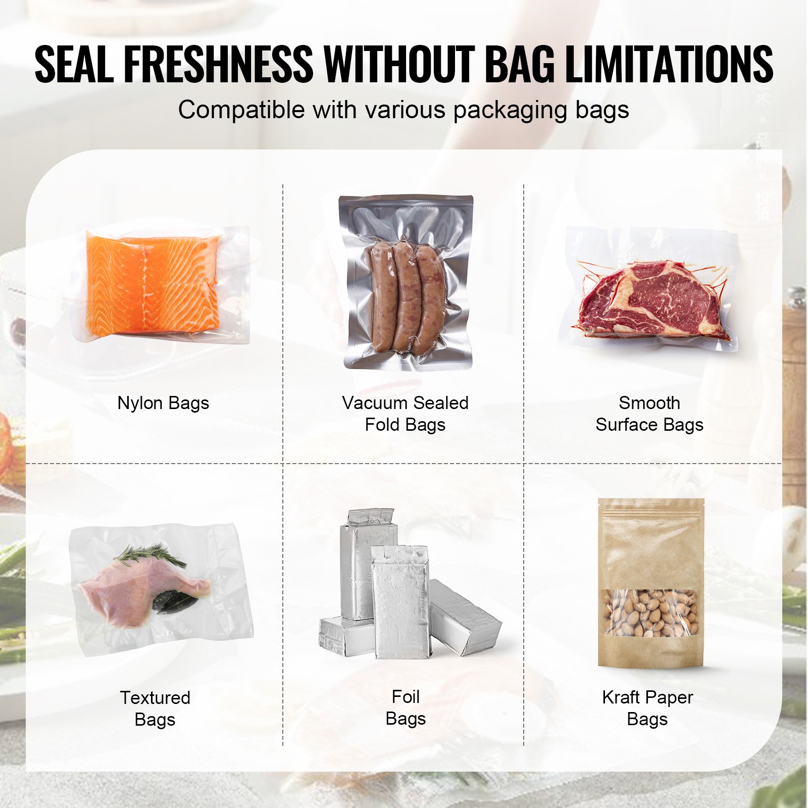 Commercial Vacuum Sealer Extra Deep 200mm Automatic Food Packing Sealing Machine