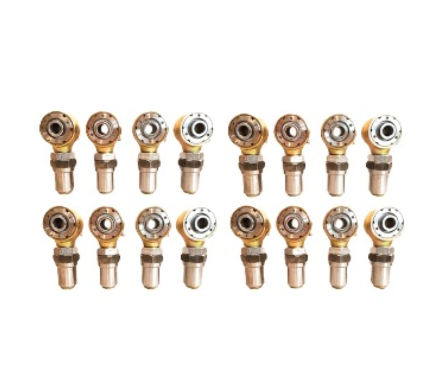 Full Set (16) 1.25″ Rebuildable Rod End with 1.50″ OD Hex Bungs