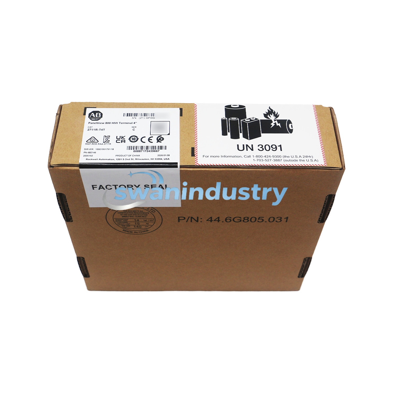 2025/2026 New Allen-Bradley 2711R-T4T PANELVIEW 800 4.3-INCH HMI TERMINAL
