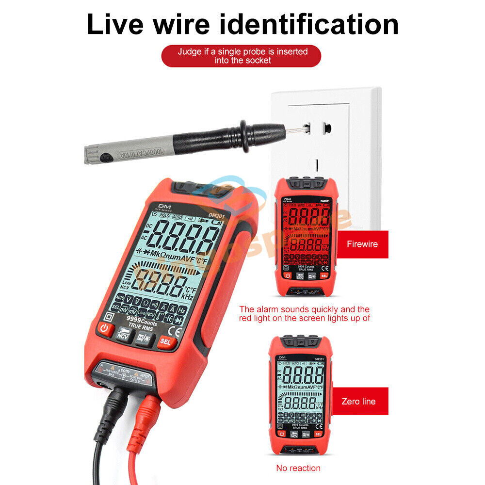 DM202 Digital Multimeter Voltmeter Resistance Capacitance Temp Transistor Meter