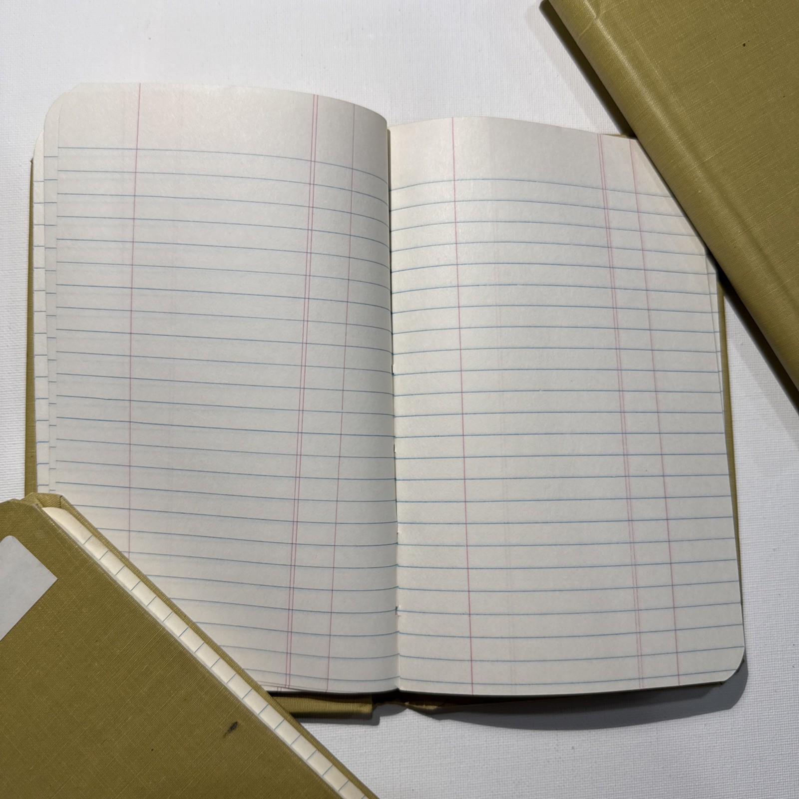 Vintage Boorum & Pease Memo Books No. 6558 Set Of 3 Notebook 7×4.5 Inch Tan