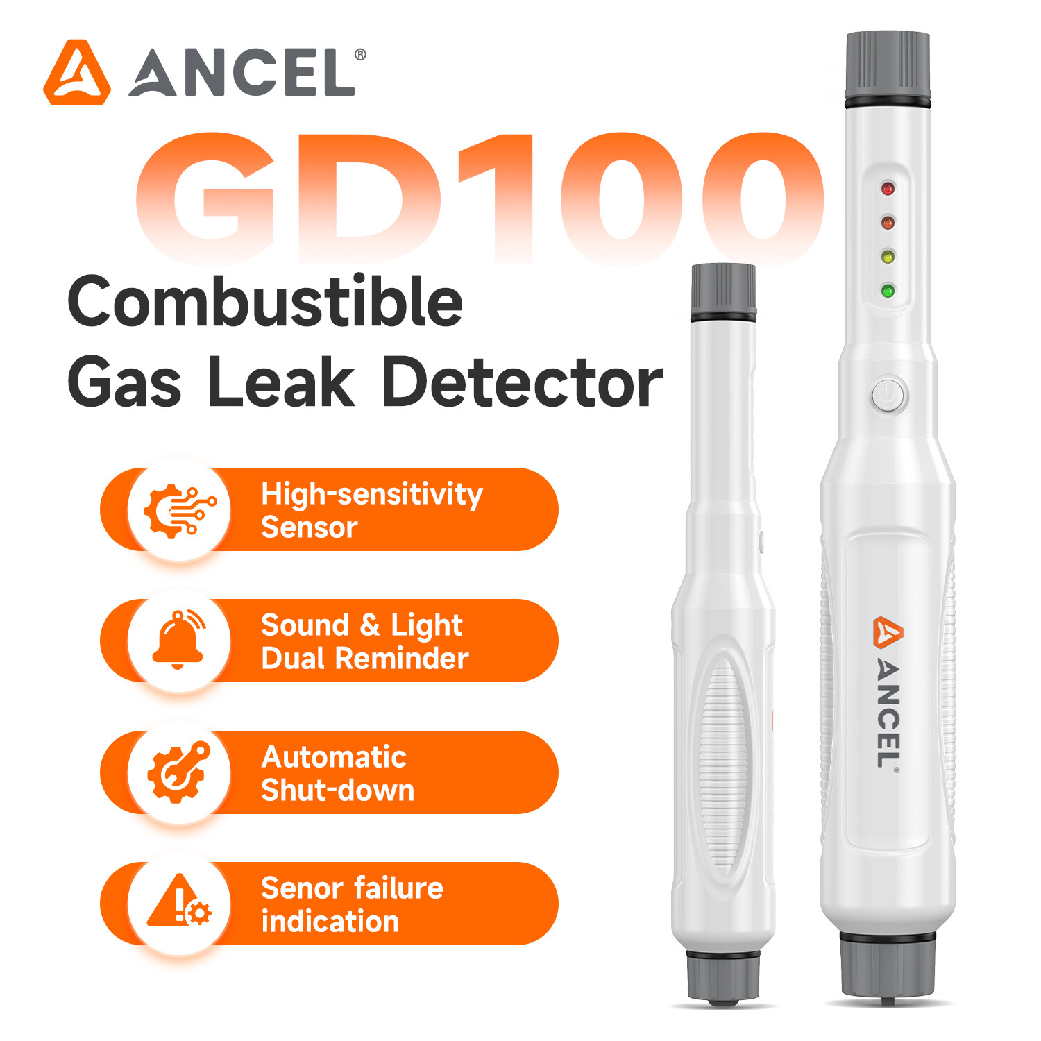 Natural Gas Leak Detector Handheld Methane Propane Combustible Gas Detector Pen