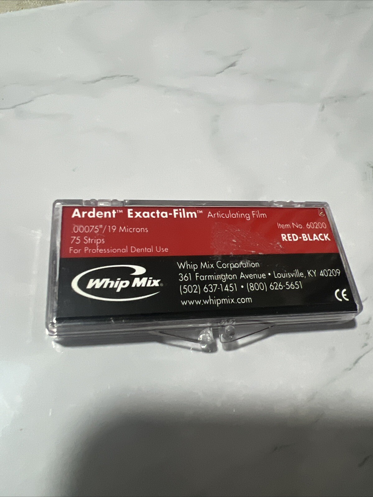 Whip Mix Ardent Exact Film RED/RED or BLACK/BLACK 75 strips (19 microns)