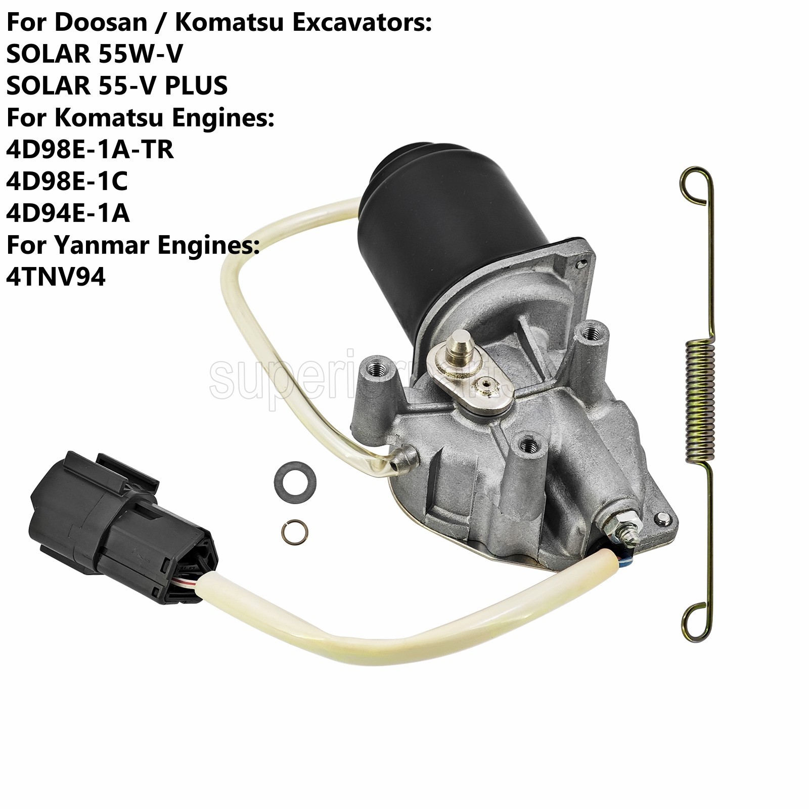 129900-66790 Stop Motor for Komatsu 4D98E-1 4D94E-1 SOLAR 55W-V Yanmar 4TNV94