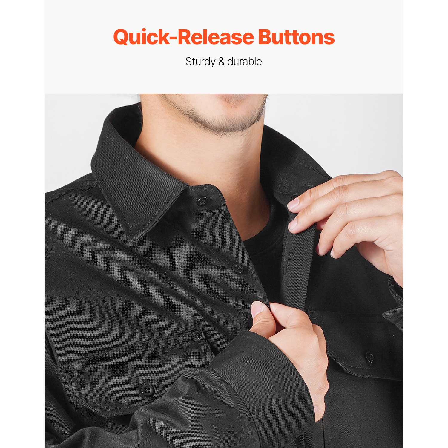 Flame-Resistant Welding Jacket L-Sized 7oz FR Cotton Welding Safety