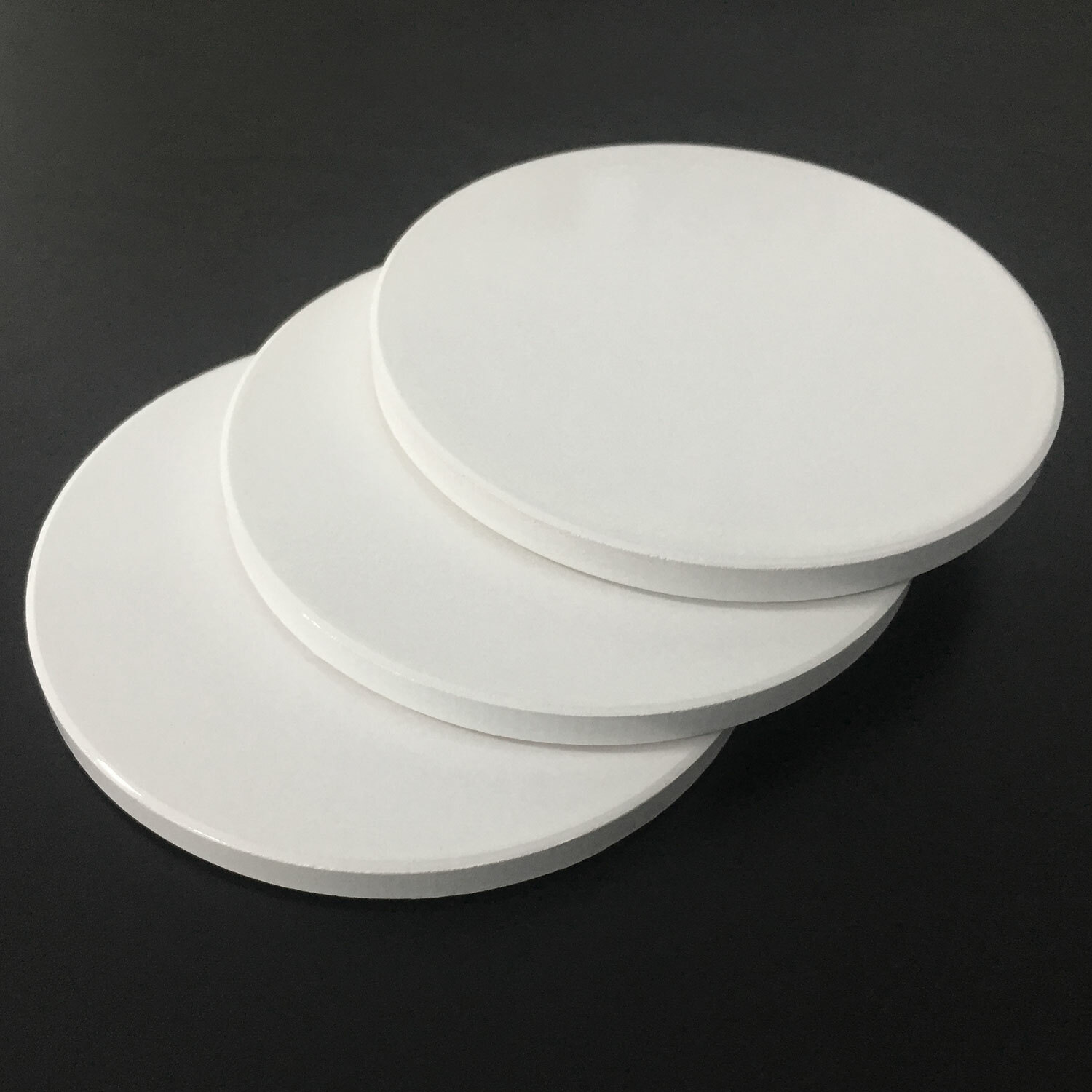 144 Pack Sublimation 4.25″ Round Matte Ceramic Coasters with Non-Slip Cork