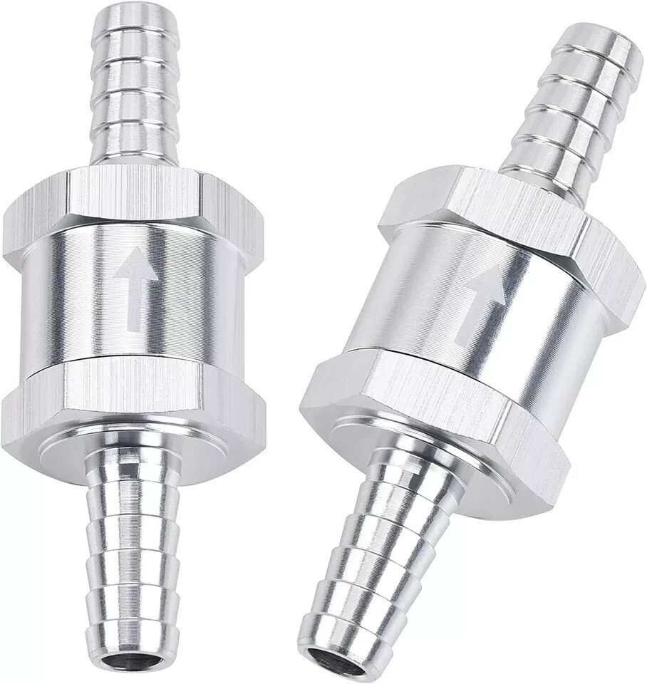 2x 10mm 3/8″ Fuel Line Non-Return One Way Air Fuel Oil Check Valve Diesel Gas
