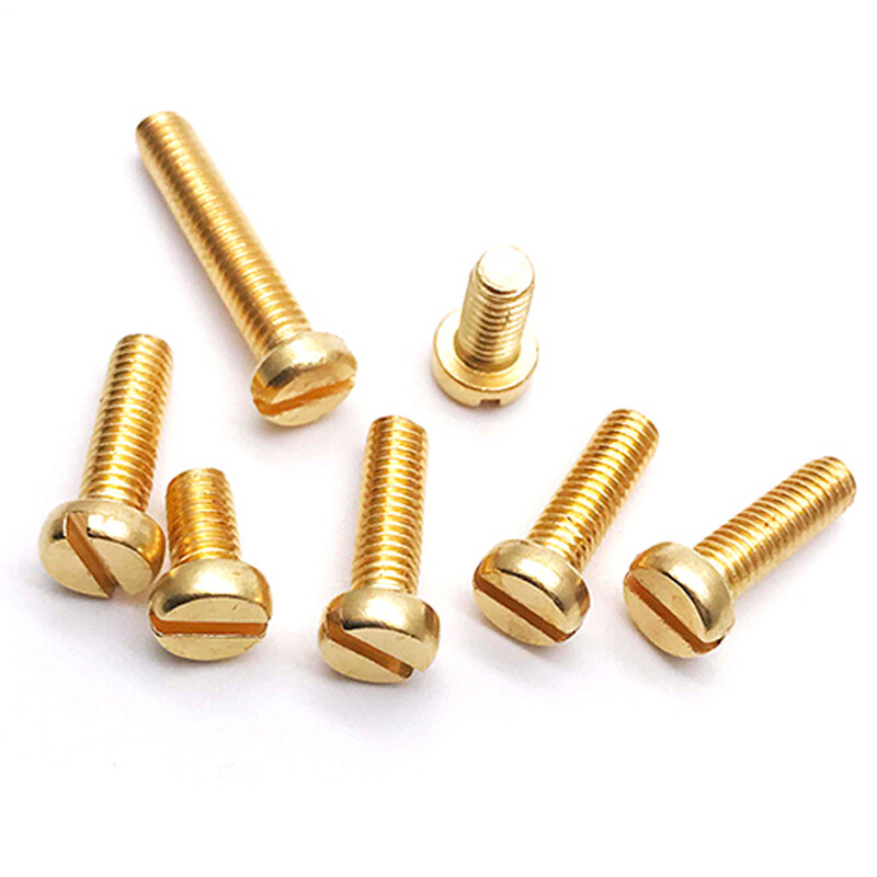 M1.2 M1.4 M1.6 M2 M2.5 M3 Brass Cheese Slotted Head Machine Screws DIN84 3-10mm