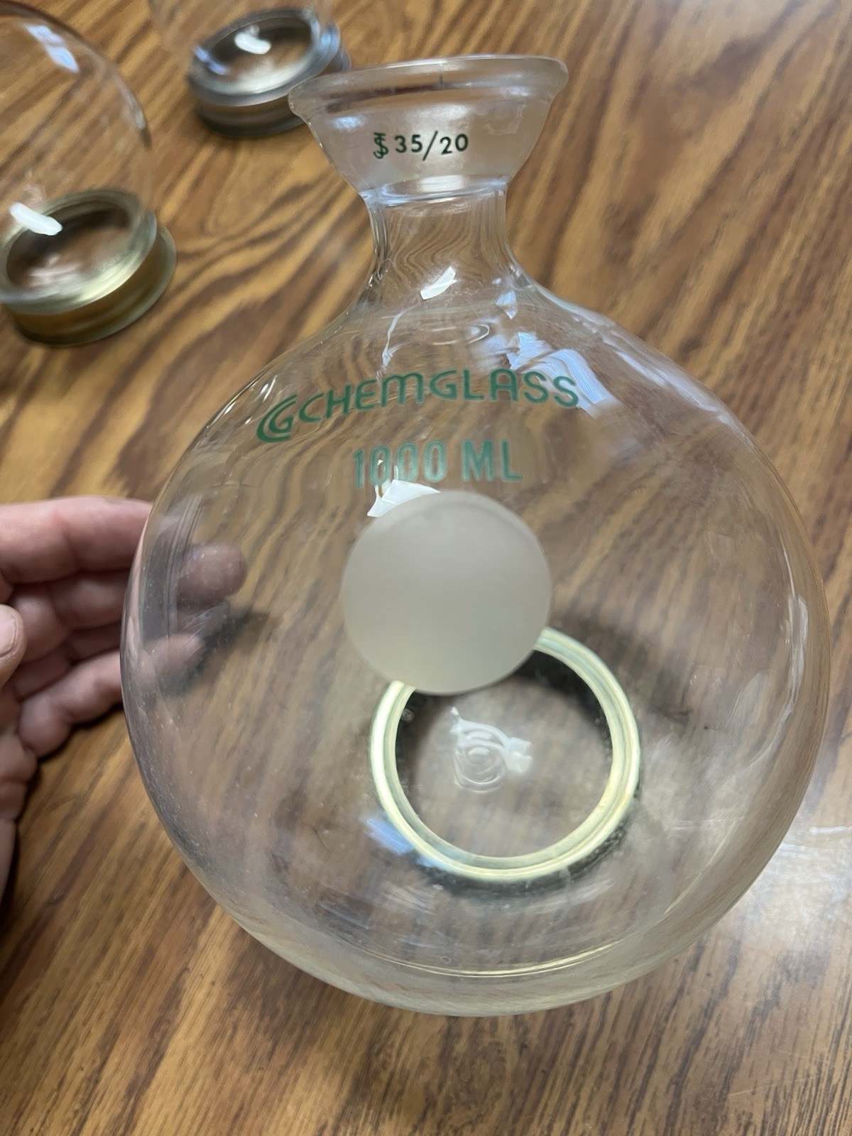 Lot Of 3 1000ml 500ml 200ml Heavy Walled Round Bottom Flasks Chemglass