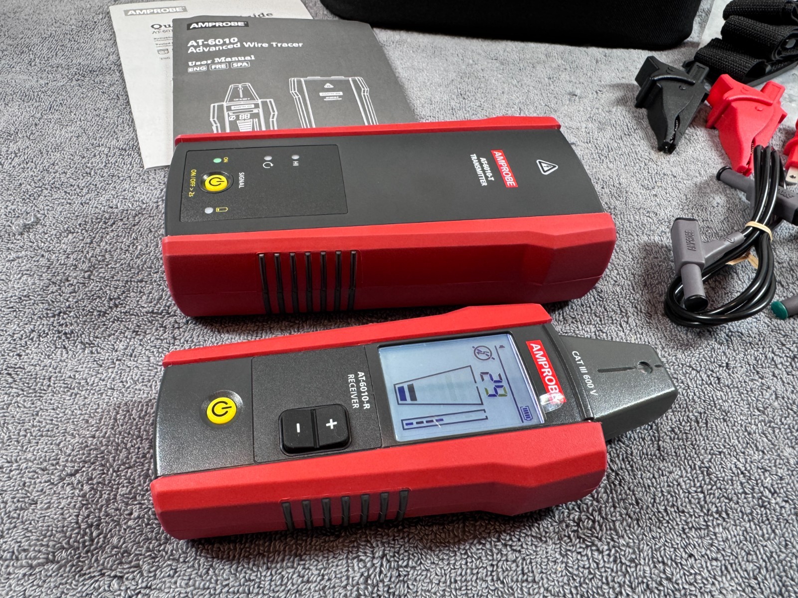 Mint – Amprobe AT-6010 Advanced Wire Tracer Kit CAT III 600V AT-6010-R AT-6010-T
